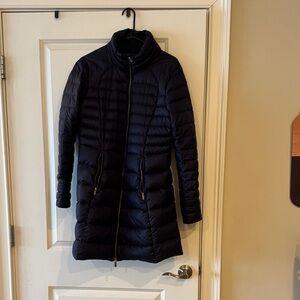 Women's Navy Lululemon Quilted Long Puffer Coat